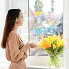 Pasimy 36 Sets Spring Crafts Kits Bulk Spring Suncatchers DIY Paint Your Own Flower Butterfly Gnome Bird Hanging Ornaments Pastel Watercolor Arts Gifts for Classroom Activities Project Window Decor #5