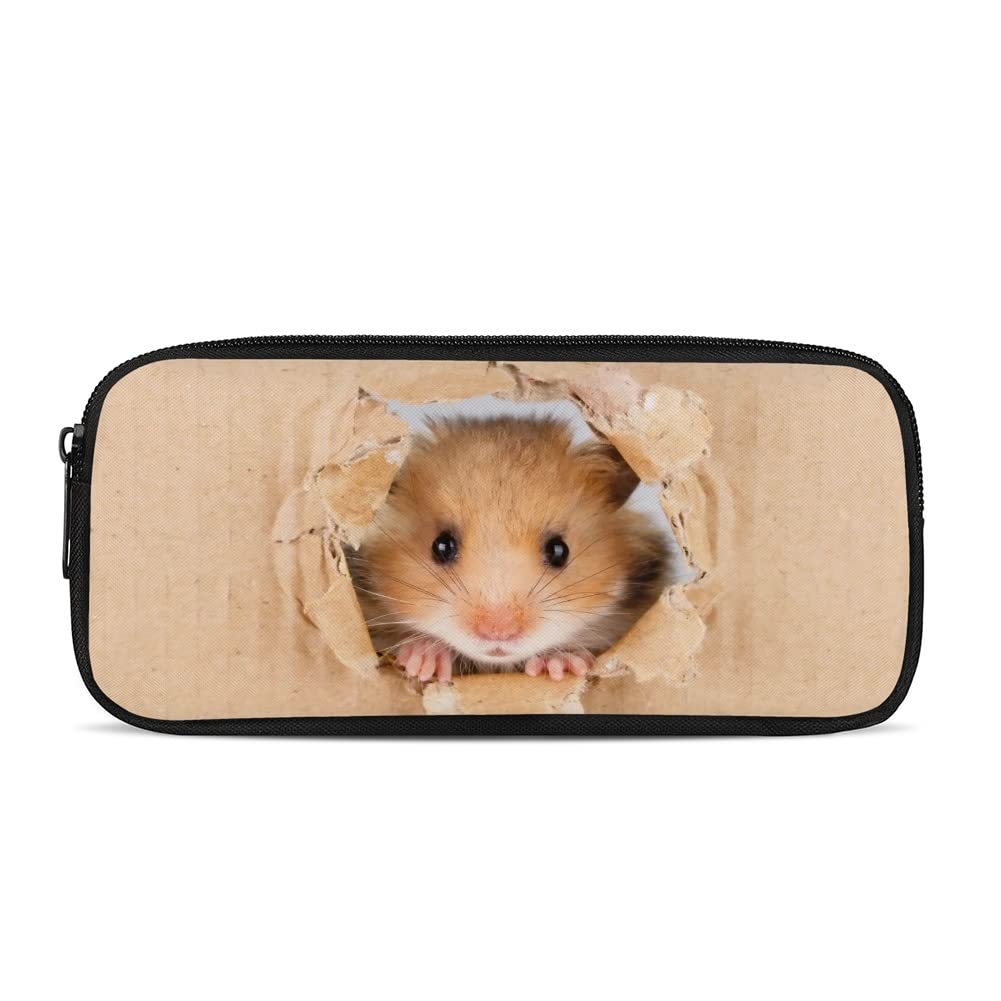 POLERO Cute Hamster Pencil Case for Girls Boys School Desk Pencil Pouch Kids Zipperd Pen Bags โ image 1