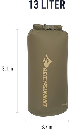Miniatura 6 de Sea to Summit Bolsa seca ligera, almacenamiento en seco multiusos, 13 litros, verde oliva