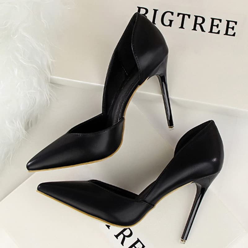 Women's Sexy Pointed Toe Thin Heeled Pumps Fax Suede Slip On Wedding Party Heeled Sandals3