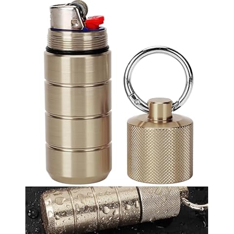 Waterproof Lighter Case Cover Holder for BIC Regular Lighters Sleeve Type J6 Outdoor Survival Multipurpose Seal Lighter Pouch (Desert Gold) for Hiking, Travel, Camping, and Emergency Preparedness Cover