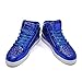 IGxx Glitter Blue Shoes for Men Fashion High Top Casual Sequin Sparkly Sneakers Men's Bling Shiny