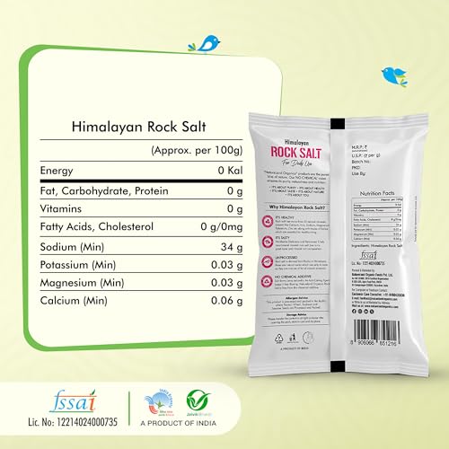 Image of Natureland Organics Himalayan Pink Rock Salt 500 Gm - Organic Rock Salt