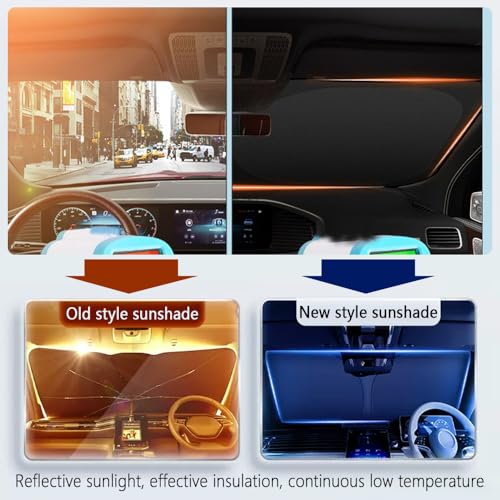 Image of Car Windshield Sun Shade Compatible with Toyota 4Runner 2010-2025,Oxford Cloth Sun Shade for Car Windshield with Foldable Design,Essential Windshields Cover Suns Shades with Storage Bag