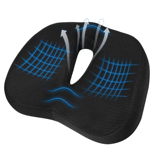 Consejos para Comprar Cojines para espalderas y sillas del mes. 43 BestoU Cojines para Silla de Oficina Cojin Coxis y Ciatica Lumba Cojin Asiento Automovil Dona para Sentarse Cojín Ortepedico de Memory Foam para Asientos con Funda de Asiento...