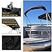 Bimini Top Boot Cover - Suitable for 3-4 Bows, Design with Light Hole, 600D Waterproof Storage Boot, L 68-88IN, Black
