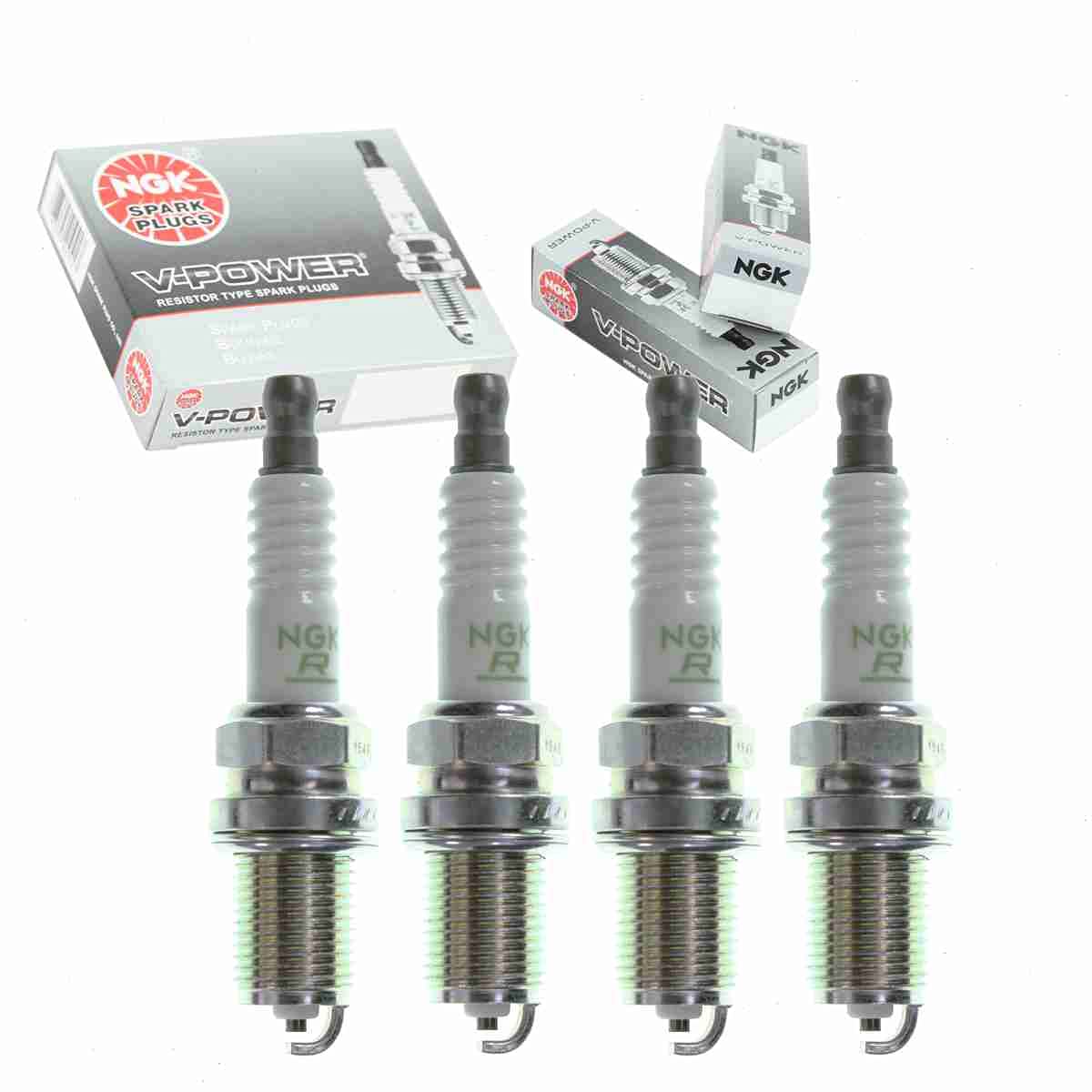 4 pc NGK V-Power Spark Plugs compatible with Mazda Protege5 2.0L L4 2002-2003