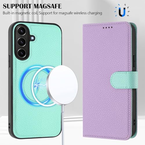 Étui Samsung Galaxy A54 en cuir grainé robuste avec clapet aimanté