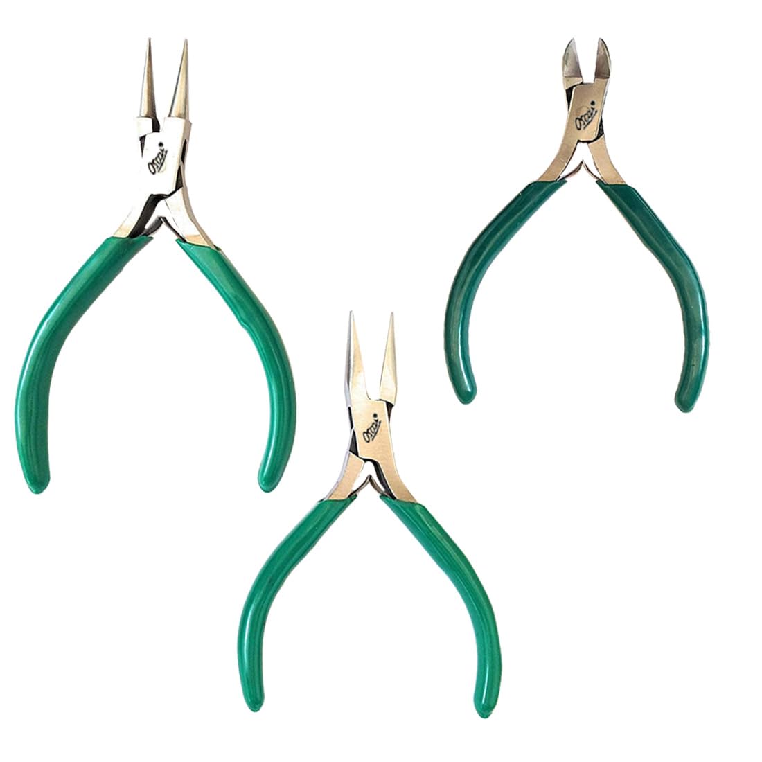 OSCAR New 3PC Mini Beading Pliers Set Round, Side Cutter,Chain Nose  Jewellery Making Tools Kit