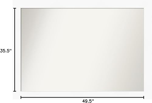 Miniatura 6 de Amanti Art Espejo personalizado, espejo de baño blanco para gabinete, espejo de pared o espejo de tocador de baño sobre el fregadero (35.5 x 49.5