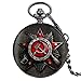 Produktbild ZHAOXIANGXIANG Taschenuhr,Vintage Sowjetische Abzeichen Der UDSSR Sichel Hammer Stil Quarz Taschenuhr Männer Frauen Silber Russland Emblem Kommunismus Anhänger Geschenke, 8