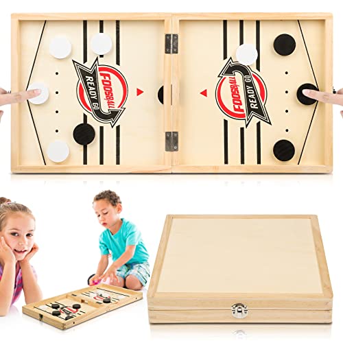 DR.DUDU Juego De Mesa De Disco De Cabestrillo Rápido, Juego De Hockey De Mesa De Baloncesto De Plástico, Juego De Mesa Ganador De Juguete De Mesa Para Padres E Hijos, Juego