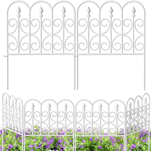 AMAGABELI GARDEN & HOME 5 Panels 32in(H)×10ft(L) Decorative Garden Fences