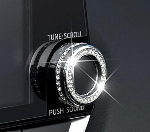 Miniatura 6 de Accesorios interiores brillantes para Nissan Sentra 2020 2021 2022 2023 2024 2025 modificación de cristal de diamantes de imitación (plata, anillo