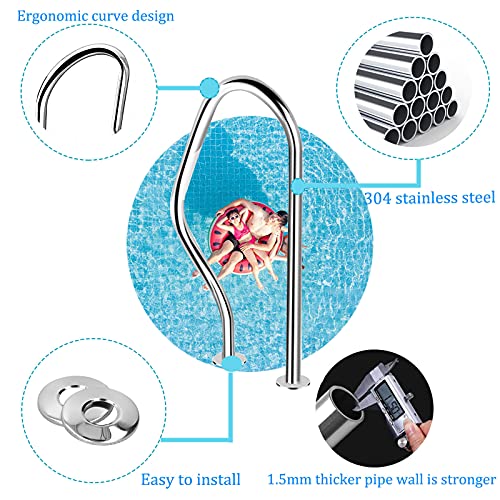 Main courante de piscine et rampe en inox pour spa et bains thermaux - 3