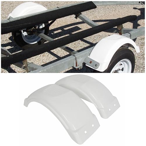 ECOTRIC 8-12 Set of Two Single-Axle Trailer Fenders Wheels Tire Top Step Skirt Boat