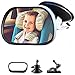 Bebé Espejo Retrovisor, Espejo de Bebé en el Coche, espejo del asiento trasero para Asiento para bebé con ventosas y soporte, espejo de seguridad para bebé con vista trasera ajustable