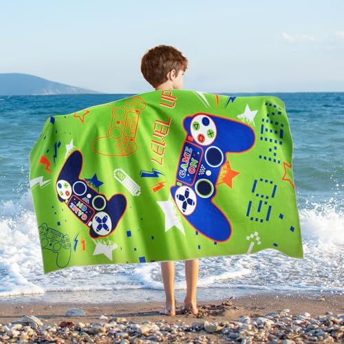 WERNNSAI Juego de Niños Toalla de Playa - 76 x 150 cm Toallas de Microfibra sin Arena para Niños Toalla de Piscina Secado Rápido Absorbente Manta de Playa Suave Toalla de Ducha de Baño