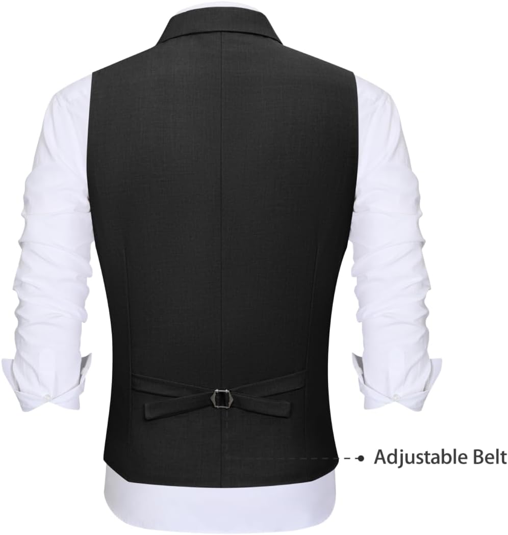 Men's 2 Piece Suit Vest Pants Set Double Breasted Waistcoat for Business Wedding Prom Homecoming - Image 3
