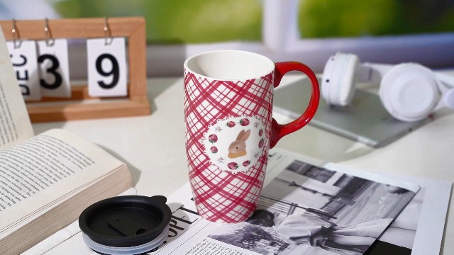 Taza de Cerámica para Viaje 17oz con Tapa y Asa miniatura 7