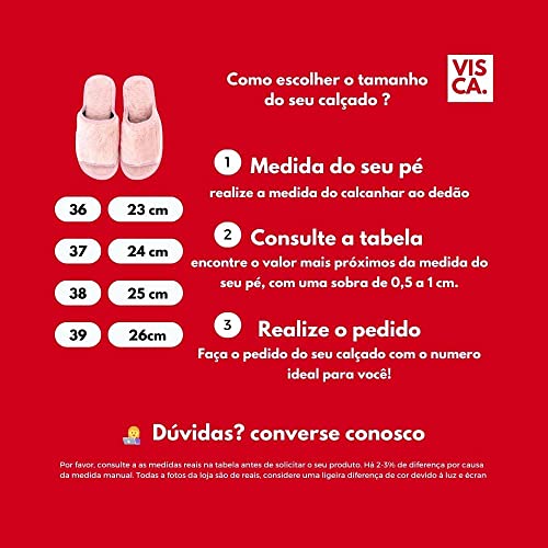 Pantufa Aberta Feminina Rose Chinelo Pelúcia Premium (Rose, br_footwear_size_system, adult, numeric,