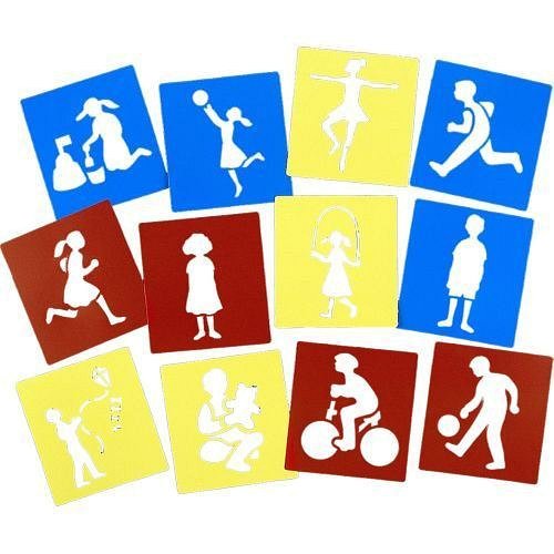 Pochoirs géants silhouette de personnes (lot X12)