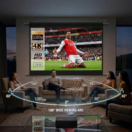 Image of TONZO Portable Fabric Projector Screen (Anti-Light) (Anti-Crease) Wrinkle-Free Ratio 120 Inch 16:9 Full HD 4k 3D Supported for Home Cinema, Theater, Indoor, Outdoor Movie-(5 Ft, (H) x 9Ft (W))