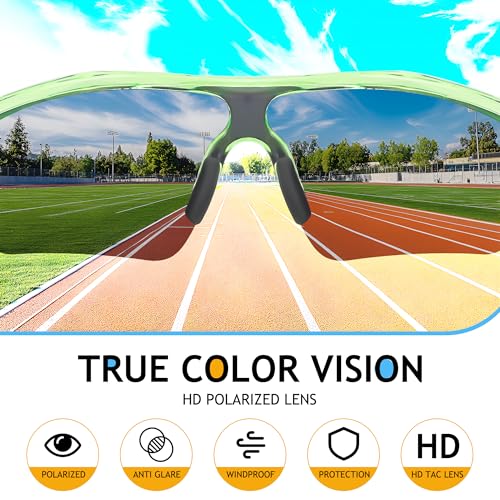 Image of FEISEDY Kids Polarized Sports Sunglasses, TR90 UV400 Baseball Cycling