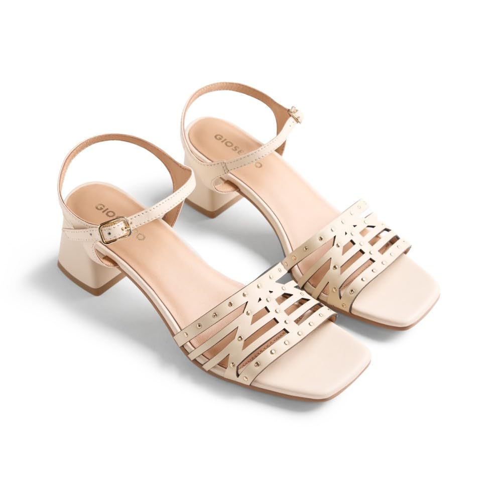 GIOSEPPO Women's Bais T-Strap, Ivory White, 3.5 UK