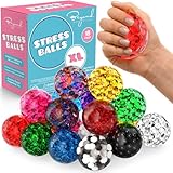 Stress Balls for Adults - 18 Pack | Fidget Toys | XL Stress Balls - Squishy Balls, Goody Bag Stuffers, Party Favors | Anxiety Relief Calming Tool | Stress Ball for Autism & ADD/ADHD