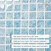 Tic Tac Tiles Peel and Stick Self Adhesive Removable Stick On Kitchen Backsplash Bathroom 3D Wall Sticker Wallpaper Tiles in Small Square Designs (Vetro Aqua & Glassy Peacock) (10, Aqua Vetro)