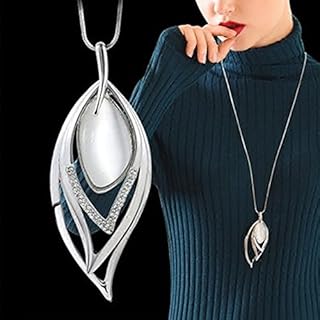 Gemini_mall® Fashion Sweater Chain Sapphire Blue Tulip Flower Pendant Necklace Long Jewelry for Women Jewelry Gift (Sapphire Blue)