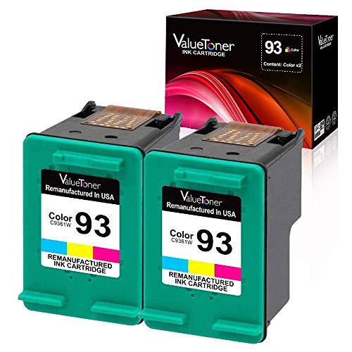 Valuetoner Remanufactured Ink Cartridge Replacement for HP 93 CC581FN C9361WN (2 Tri-Color) 2 Pack