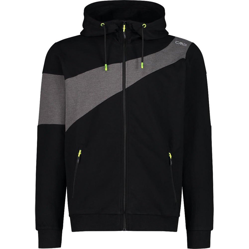CMP - Man Jacket Fix Hood, Black, 52