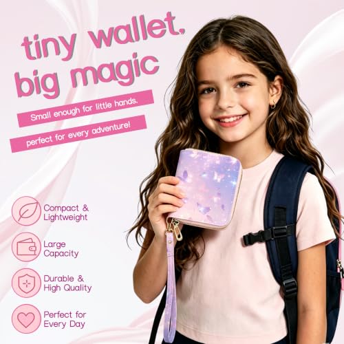 Image of Girls Wallet for Kids, Kids Wallet Toddler Purse Christmas Birthday Gift