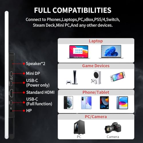 Image of OLED Portable Monitor 14 inch 2K | 2560x1440 Portable Touchscreen Display|100% DCI-P3 | 10 Bits | Compatible AES Stylus Pen|Ultra-Slim| Kickstand| 1Ms OLED Gaming Monitor