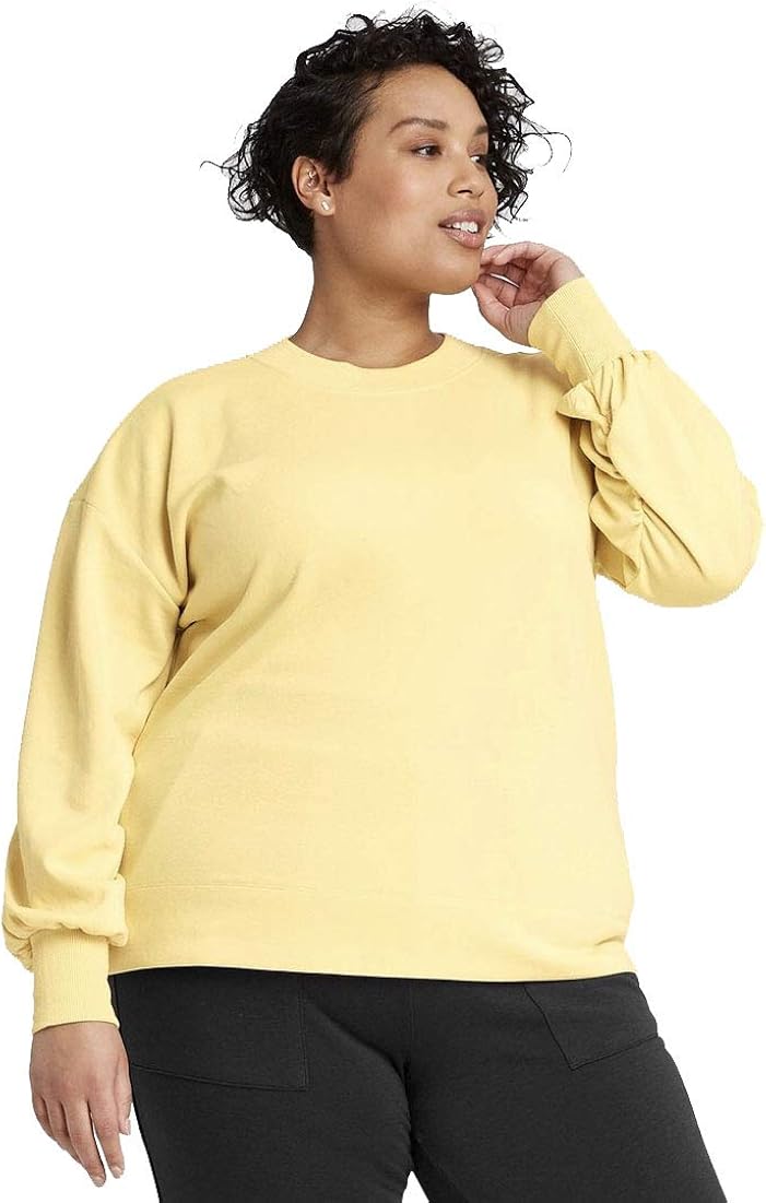 plus size yellow sweatshirt