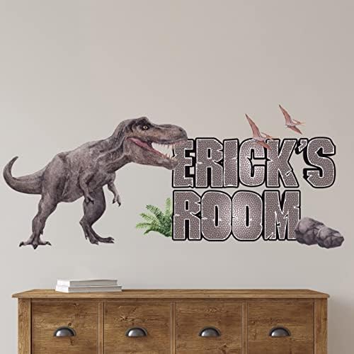 AdesiivoStudio Dinosaur Wall Decals for Boys Room - Name Stickers Kids Personalized 3D Decor Customizable Decoration Bedroom Decal Animal Art,KA2134 3 5103d01PiKL. AC