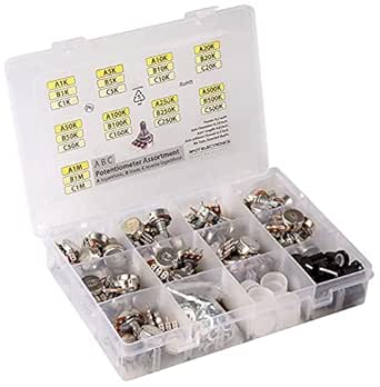 45 Stück Typ a Logarithmische Audio Potentiometer Poti Sortiment, 9