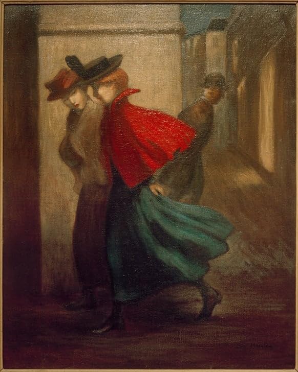 Tableau les Deux Parisiens de Steinlen | Impression d'art sur toile 60x90cm