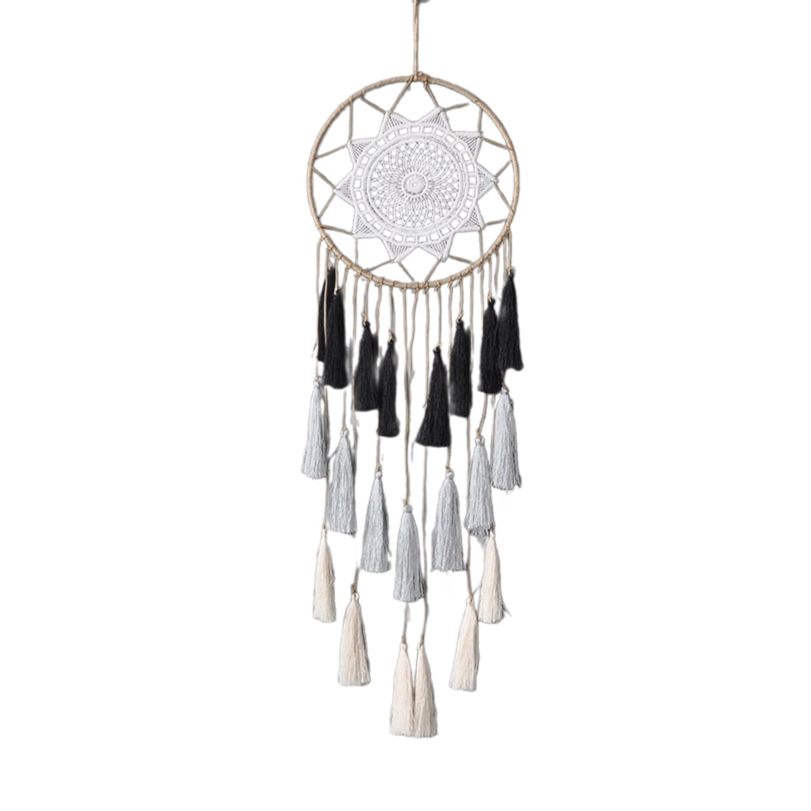 Woven Macrames Dreamcatchers Wall Hanging Ornament Tapestrys with Gradients Tassels for Bedroom and Home Decors Tassels Wall Hanging Dreamcatchers