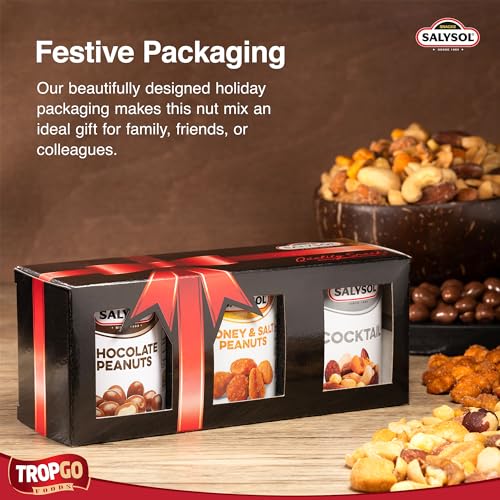 Valentine's Day Festive Collection Luxury Gift Box - Assorted Nuts & Chocolates - Gourmet Gift Sets for Men & Women – Valentine Treat, Thoughtful Gift for Him & Her