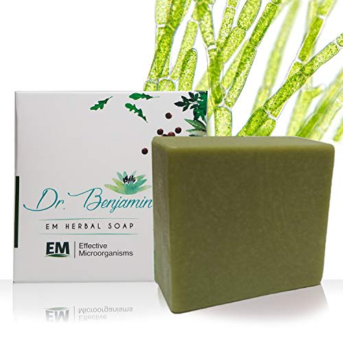 Dr. Benjamin Handmade Natural EM/Effective Microorganism Technology and Herb Bath Bar Soap (Chlorella, 1 pack)