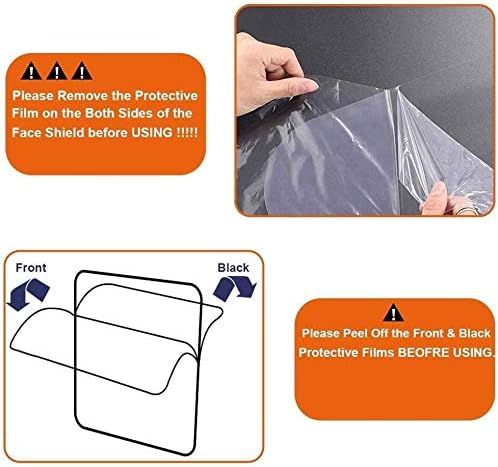 salipt Face Shields Set with 12 Replaceable Anti Fog Shields and 6 Reusable Glasses for Man and Women to Protect Eyes and Face