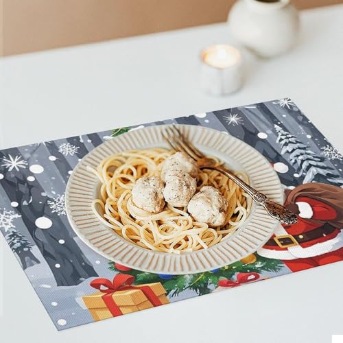 Sets de table de Noël imperméables en PVC durable pour table de salle à manger - 8
