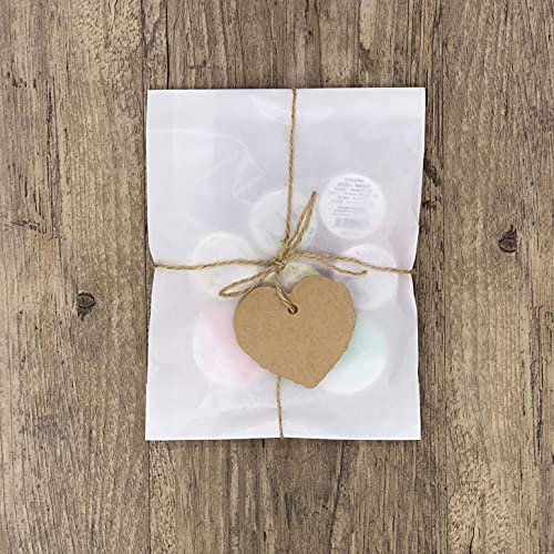 Quotidian Weiß Flach Mini Square Pergamin-Papiertüten-Umschläge 3 x 3 (8 x 8cm) Packung 100 - Snacks Schokolade Buffet Craft Supplies Party Favor