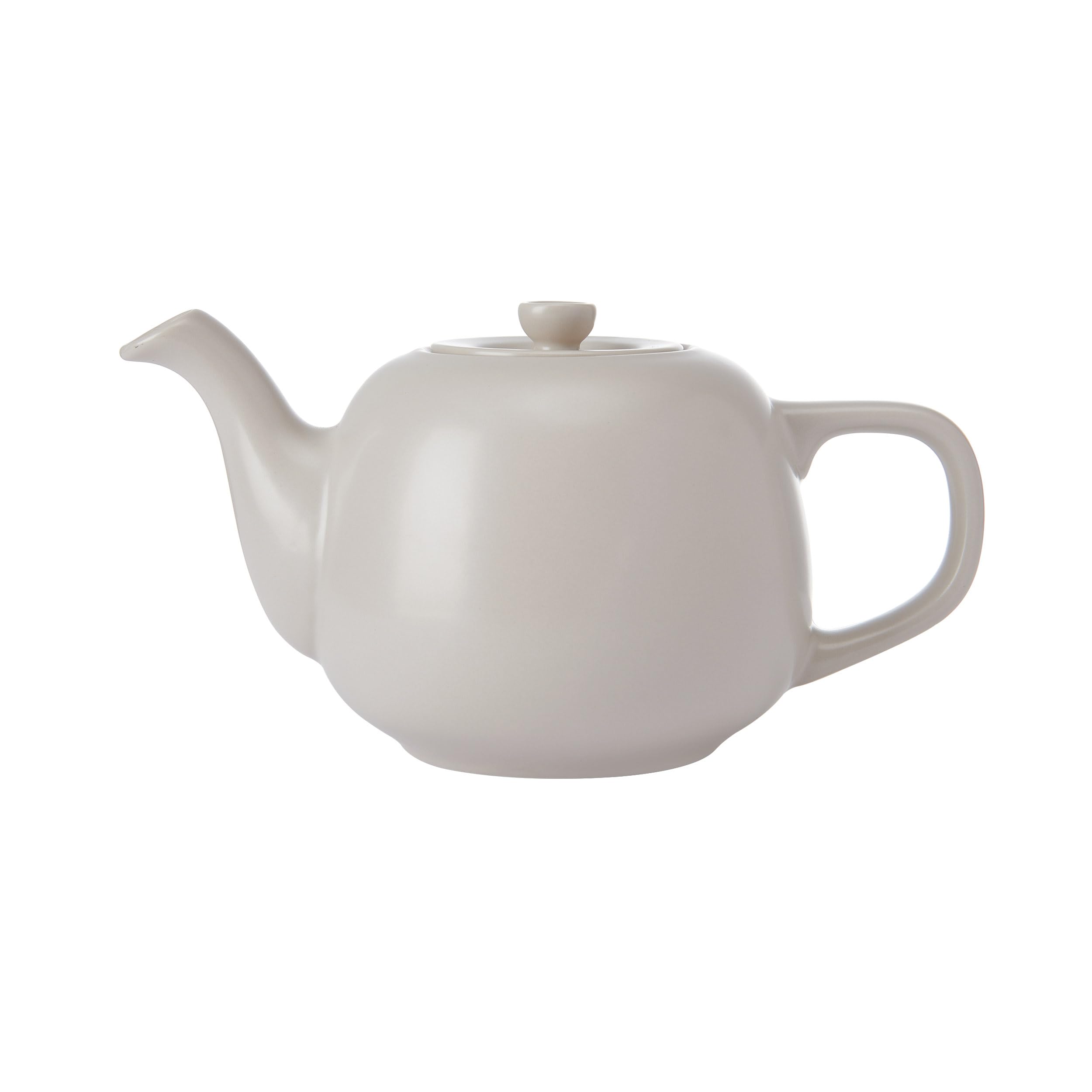 La Cafetière Ceramic Teapot, Latte, 600ml, Labelled
