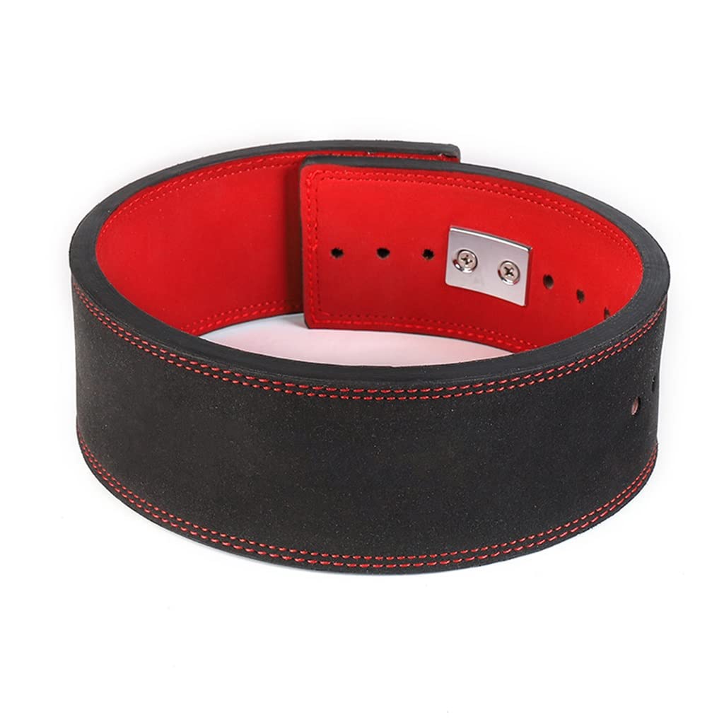Cintura for sollevamento pesi e cinghie for sollevamento pesi, cintura da palestra in pelle spessa 11 mm e larga 4 pollici for uomo e donna, cintura da allenamento e cinghie da polso for sollevamento