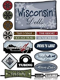 Wisconsin Dells Winter #1 Scrapbook Stickers (18387)