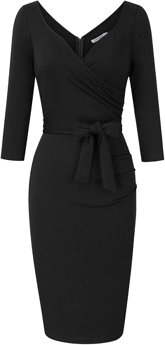 KOJOOIN Elegante Vestido Recto para Mujer Vestidos de Noche Vestido de  cóctel hasta la Rodilla Vestidos de Negocios : Amazon.es: Ropa